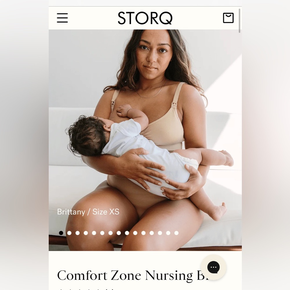 Storq Comfort Zone Nursing Bra MEDIUM in Latte